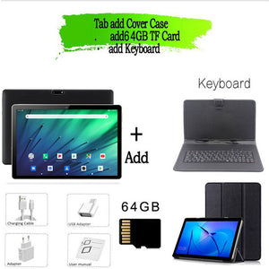 2021 New Arrival 10.1&quot; Android 9.0 Tablet Octa Core 64 Bit Processor Dual Camera Dual Sim Card 4G Network AI Speed-up Tablets