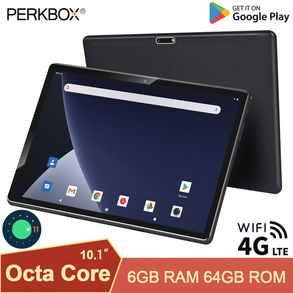 Cheapest 10 Inch Tablet Android 11.0 OS 6GB RAM 64GB ROM Octa Core Processor HD Screen Dual Cameras 4G LTE Wi-Fi Bluetooth GPS