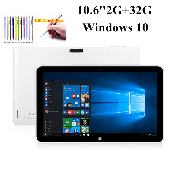 New Sales 10.6 INCH CUBE 2GB DDR+32GB Windows 10 Tablet PC 1366*768 IPS Screen Dual Camera WIFI Quad Core HDMI-Compatible USB