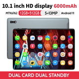 Tablet PC T10 Pad Google Play 6000mAh 4G 5G Double SIM Hot Sales MTK6762 Wifi 512GB ROM Android 11 Race 10.1Inch Large Screen