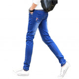 Batmo 2018 new arrival jeans men Fashion elasticity men's  jeans high quality Comfortable Slim male cotton jeans pants ,27-36.