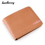 Baellerry Brand Men Small Wallet, Casual Solid Brown Black Card Holder Male Short Wallets Purse Billetera Bolsa Macho Wholesale
