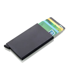 Weduoduo New Credit Card Holder Automatically Business Card Holder Aluminum alloy Men Card Wallet RFID Anti-theft Card Box