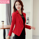 High-quality fashion business suits formal work clothes uniform female short paragraph jacket solid color large women's clothing