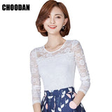 Lace Tops Women Long Sleeve Blouse Shirt Autumn 2018 Fall Korean NEW Fashion Elegant Flower Fitness Clothes Ladies Office Shirts