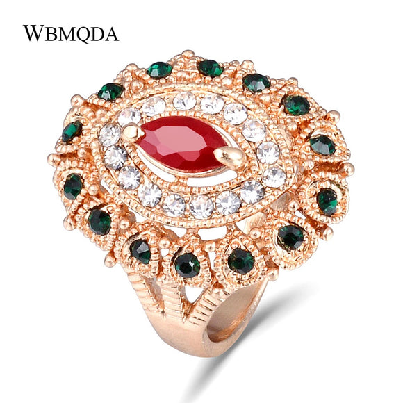 High Quality Crystal Ring Gold And Silver Color Women Rings Indian Jewelry Charms Party Holiday Gift