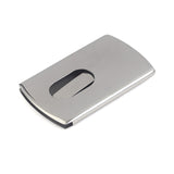 Portable Hand-push Type Stainless Steel Men Business Card holder Metal Card Case Wallet For Man