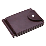 Fashion Mini Men&#39;s Leather Money Clip Wallet Pocket Purse With Metal Clamp Man Slim Credit Card Bag ID Holder For Male