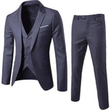 3pc Men Purple Suit (Jacket+Pants+Vest) Brand Slim Fit Elegant Suits With Pants Mens Grooming Busienss Tuxedo Suits Ternos S-6XL