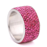 Wholesale 316L Stainless Steel Crystal Pave Rings for birthday gift Fashion Jewelry Women Accessories Ring Drop Shipping