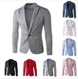 2019 new arrival Men Suit Blazer Men Solid Color Fashionable Casual Blazer Masculino One Button Blazer Suits jacket