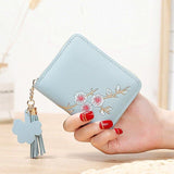 Fashion Small Female Purses Short Coin Purse Pocket Embroidery Tassels Women Wallet Bag Cards ID Holder Good Quality Moneybags